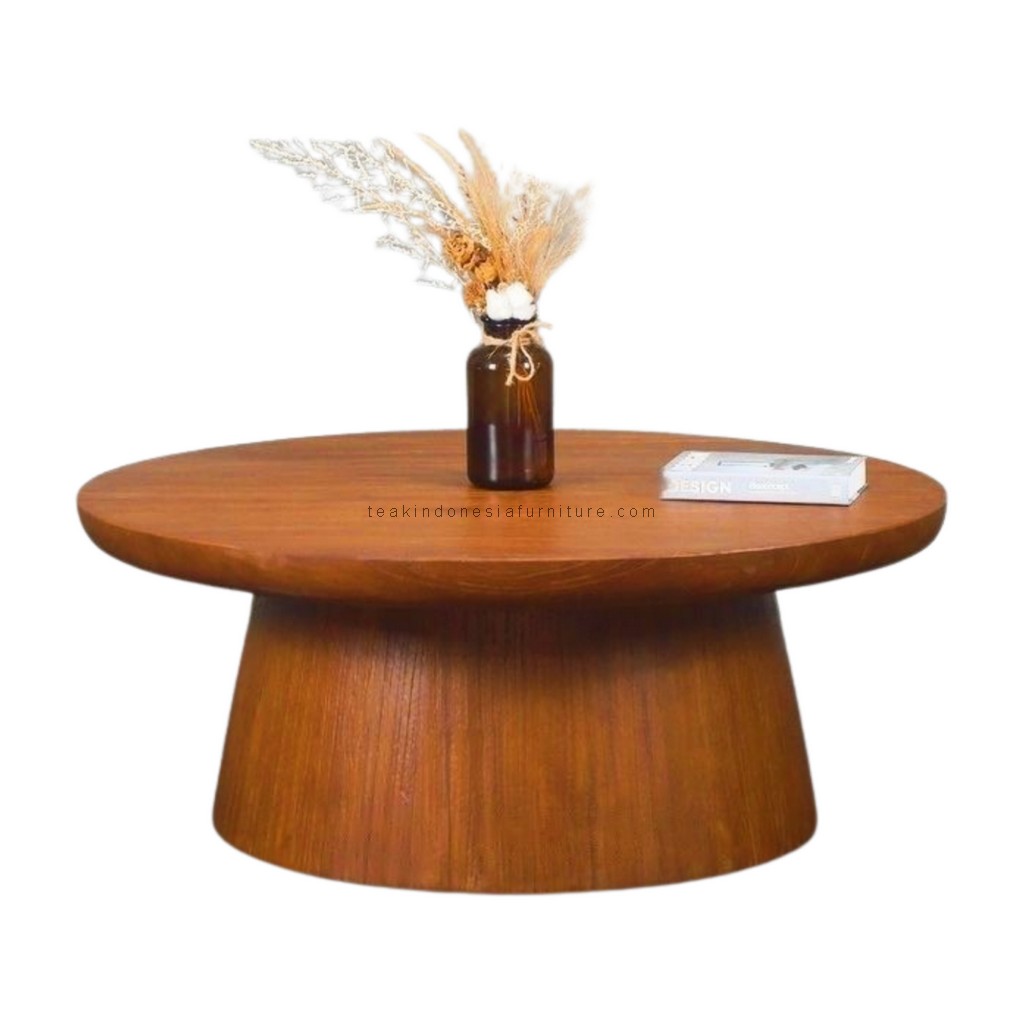 Round Teak Wood Coffee Table TIF-COFTI 04 (1) Round Teak Wood Coffee Table