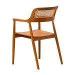 Solid Teak and Rattan Dining Chair