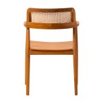 Solid Teak and Rattan Dining Chair
