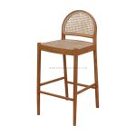 Teak Wood Bar Chair With Rattan