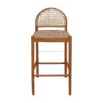 Teak Wood Bar Chair With Rattan