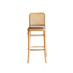 Teak Wood Bar Chair With Rattan