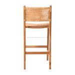 Teak Wood and Rattan Bar Chair