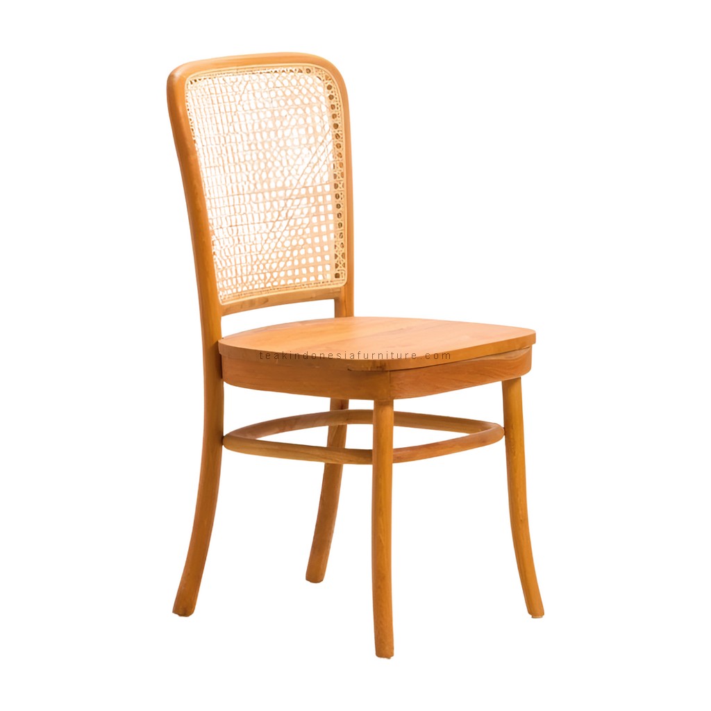 Teak Wood and Rattan Dining Chair TIF-DCI 02 (1) Teak Wood and Rattan Dining Chair
