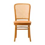 Teak Wood and Rattan Dining Chair