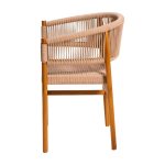 Teak Wood and Rope Dining Arm Chair TIF-DCI 01 - Image 3