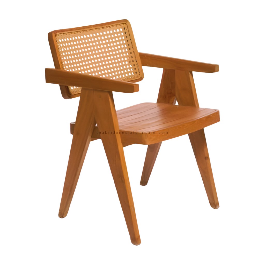 Teak and Rattan Dining Chair TIF-DCI 04 (1) Teak and Rattan Dining Chair