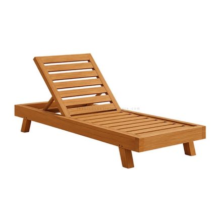 Teak Outdoor Sun Lounger