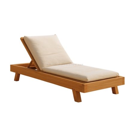 Teak Outdoor Sun Lounger