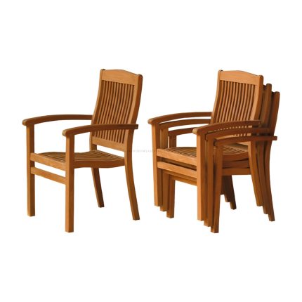teak patio stacking chair