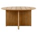 round teak outdoor dining table