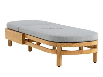 teak outdoor sun lounger